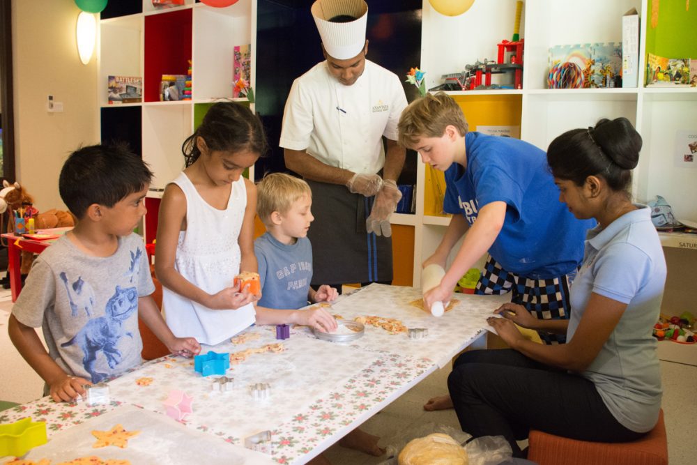 The kids got to make Christmas cookies in the kids’ club.