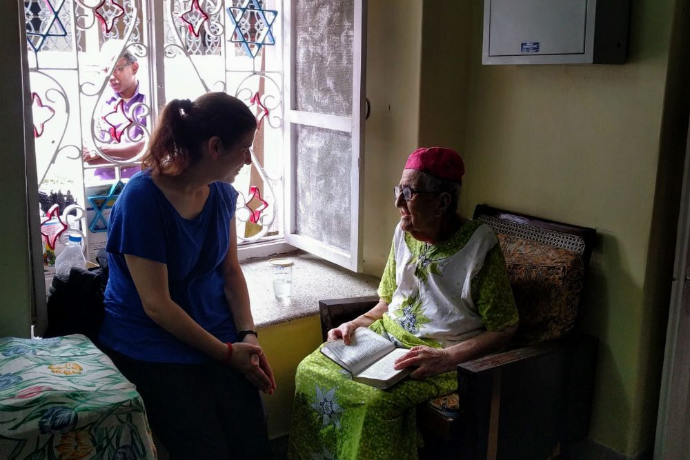 Two women talking in Cochin India