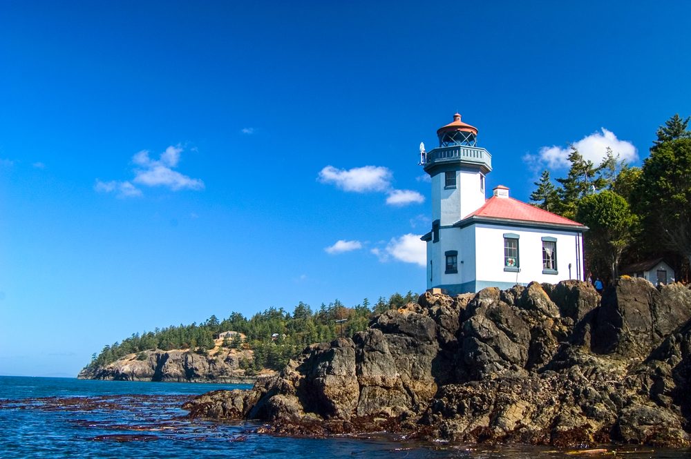 Lime Kiln Point Lighthouse, Haro Straight, San Juan Islands, Washington