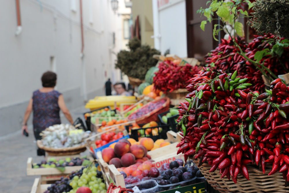 market vegetables in Puglia Italy