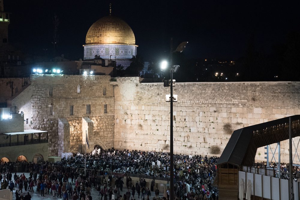 Western Wall at night Jerusalem Israel