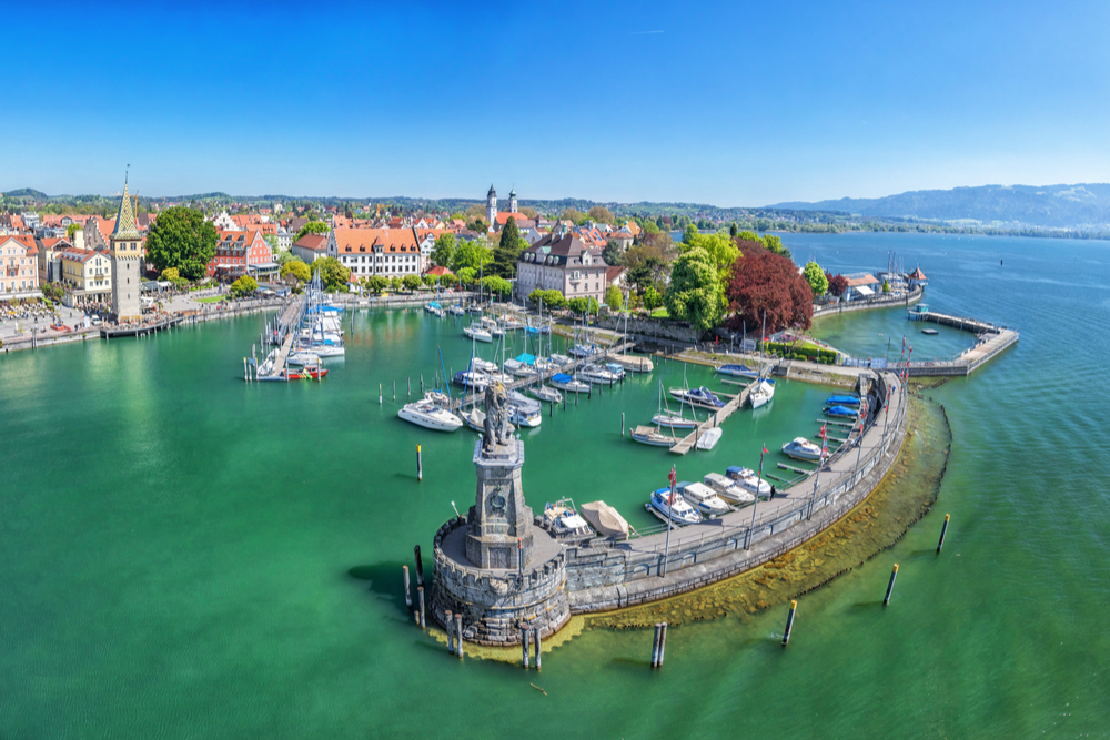 Harbor on Lake Constance in Lindau, Bavaria, Germany