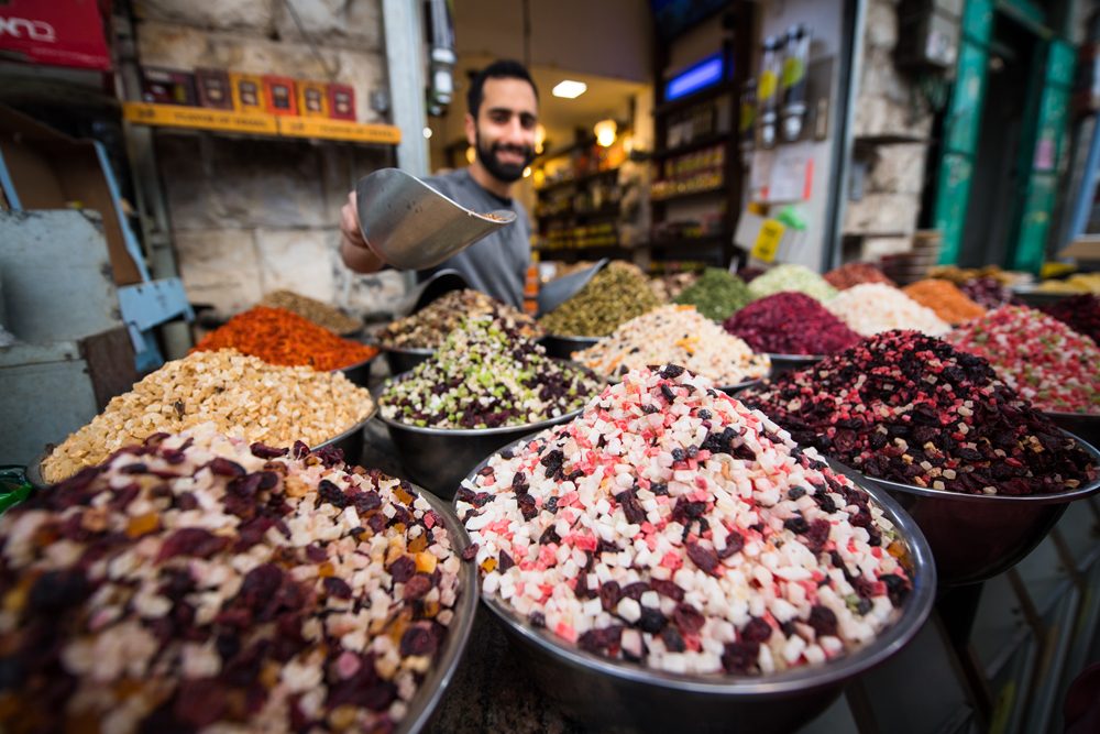 Mahane Yehuda Market dried fruit tea vendor