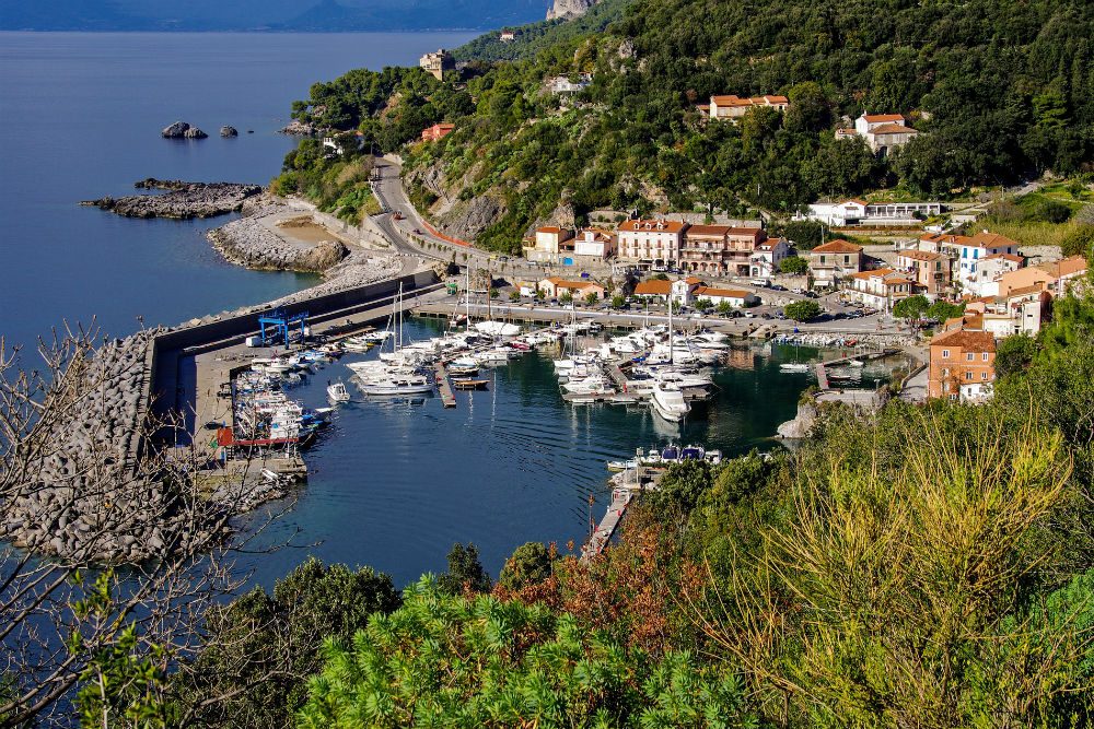 Maratea coastline village italy