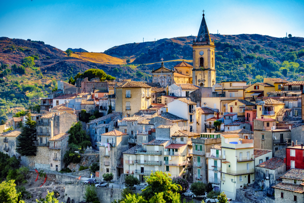 Mountain village Novara di Sicilia, Sicily, Italy