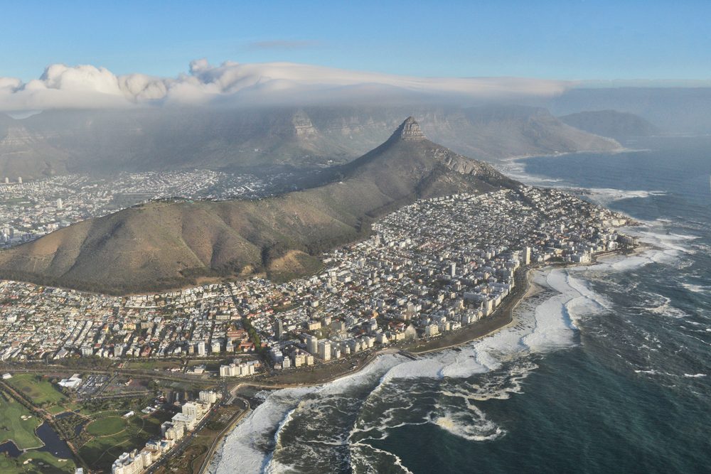 Cape Town Aerial view from helicopter. Photo: Tony Forcella