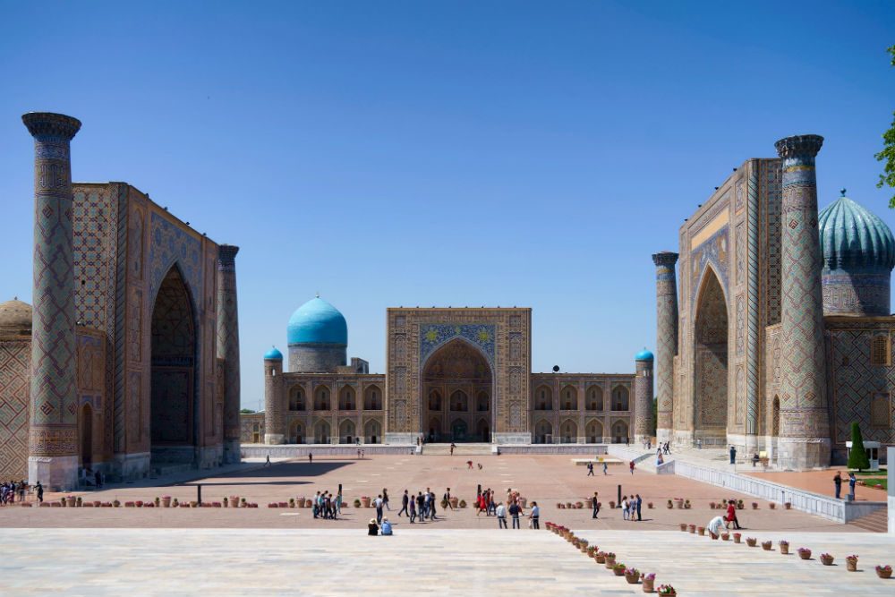 Registan Square in Samarkand Uzbekistan