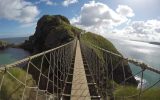 Carrick a rede rope bridge in North Antrim, Northern Ireland