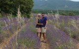 two people in a lavender field in Provence France