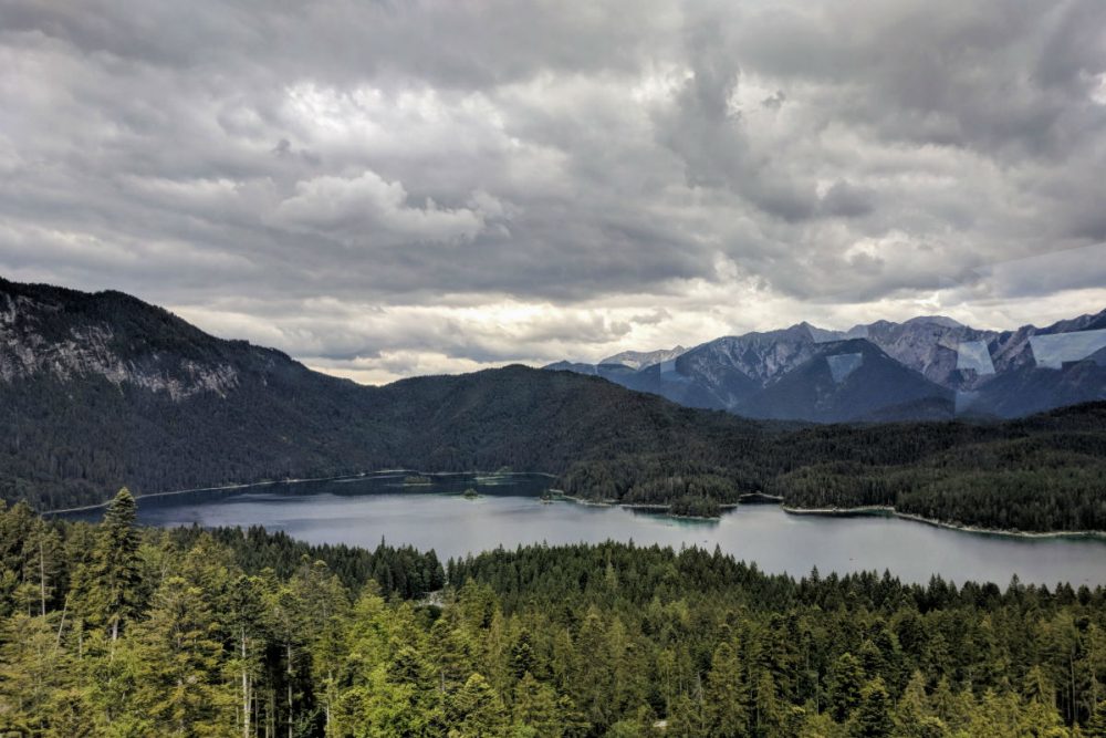 lake with mountains scenery in Bavaria