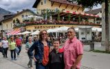 family in Bavaria town