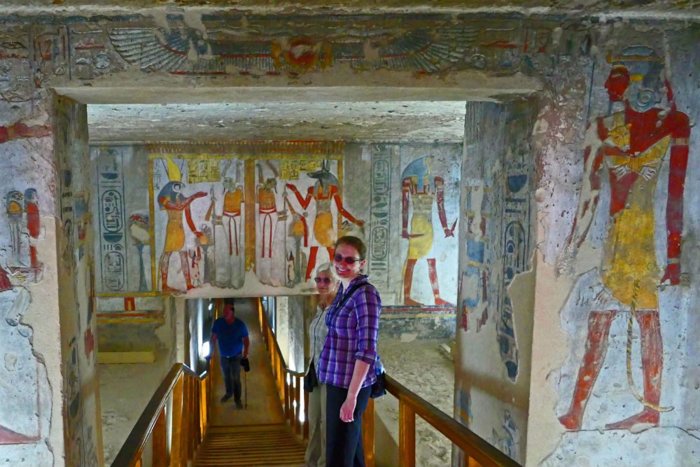 inside tomb KV14 in the Valley of the Kings Egypt