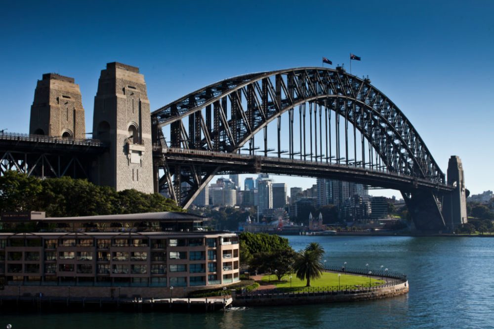 A view of The Sydney Harbour Bridge, Australia.