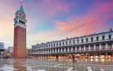 Empty St Marks square Venice Italy