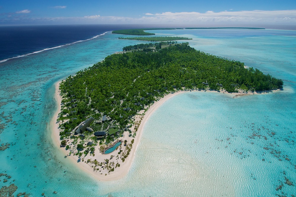 Brando Resort Tahiti aerial overview