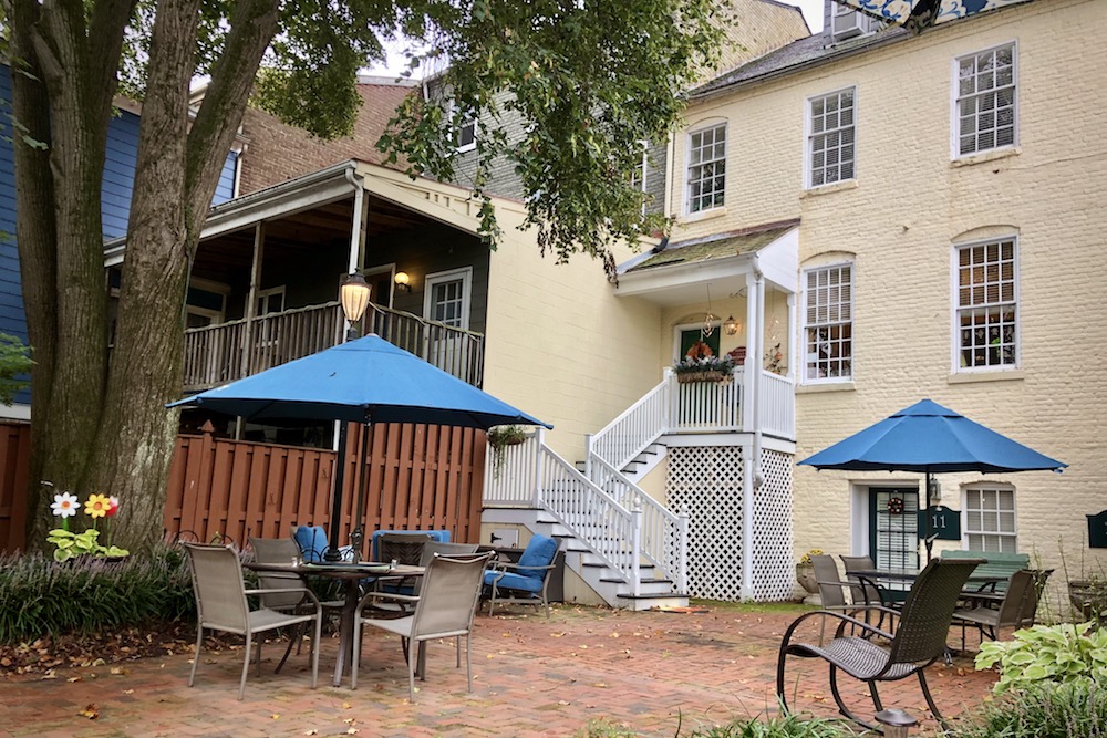 Richard Johnston Inn courtyard Fredericksburg Virginia