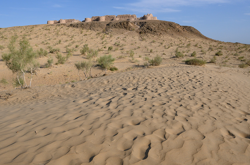 Ayaz Kala fortress in the desert in Uzbekistan