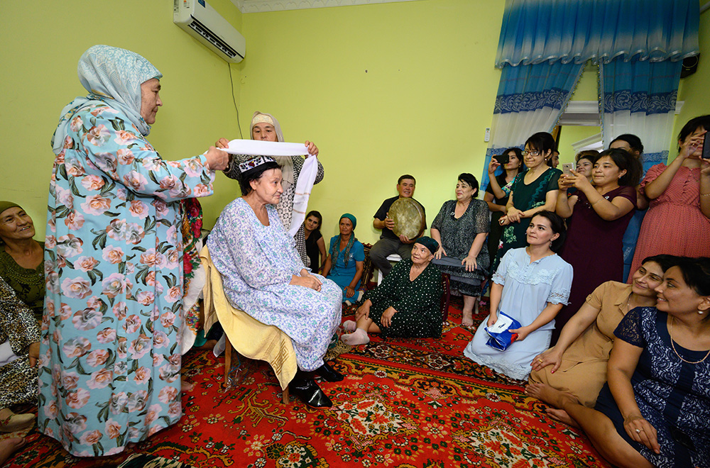 Uzbekistan local family birthday party 