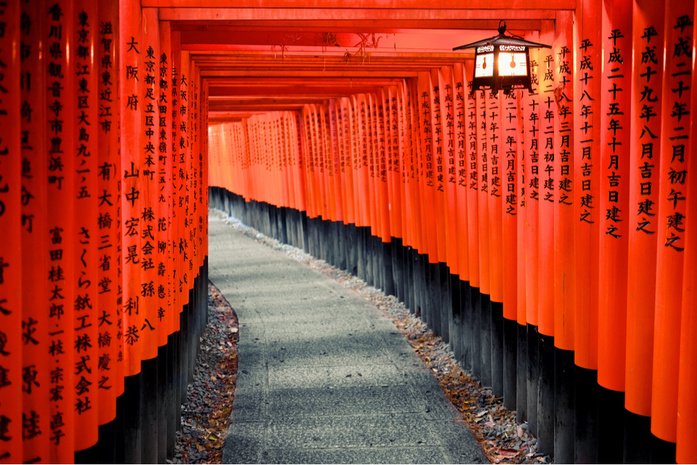 Fushimi Inari Shrine Torii in kyoto Japan