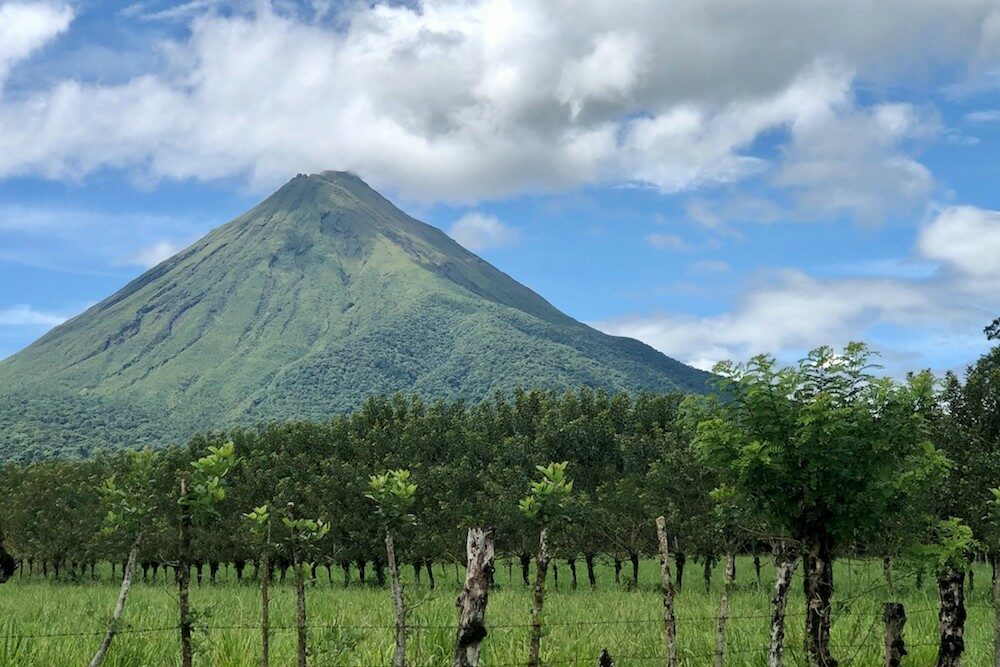 View of Arenal volcano in Costa Rica.