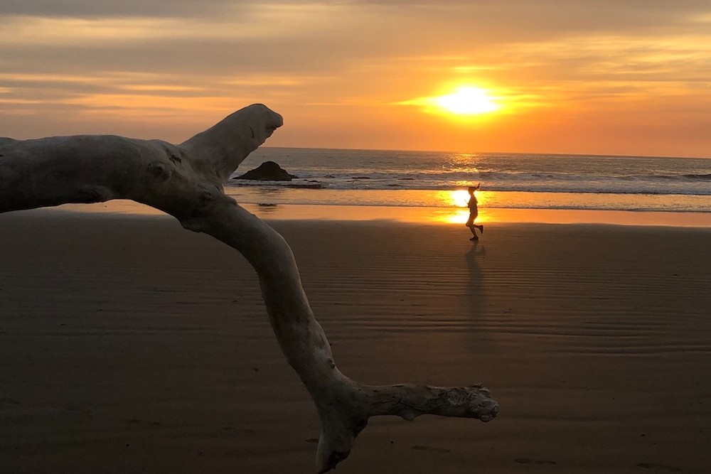sunset on the beach on the Pacific Coast of Costa Rica