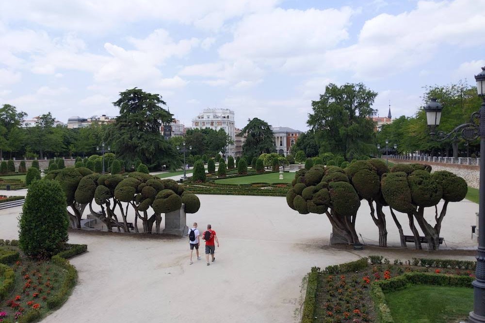 Madrid Spain Parque de El Retiro formal gardens