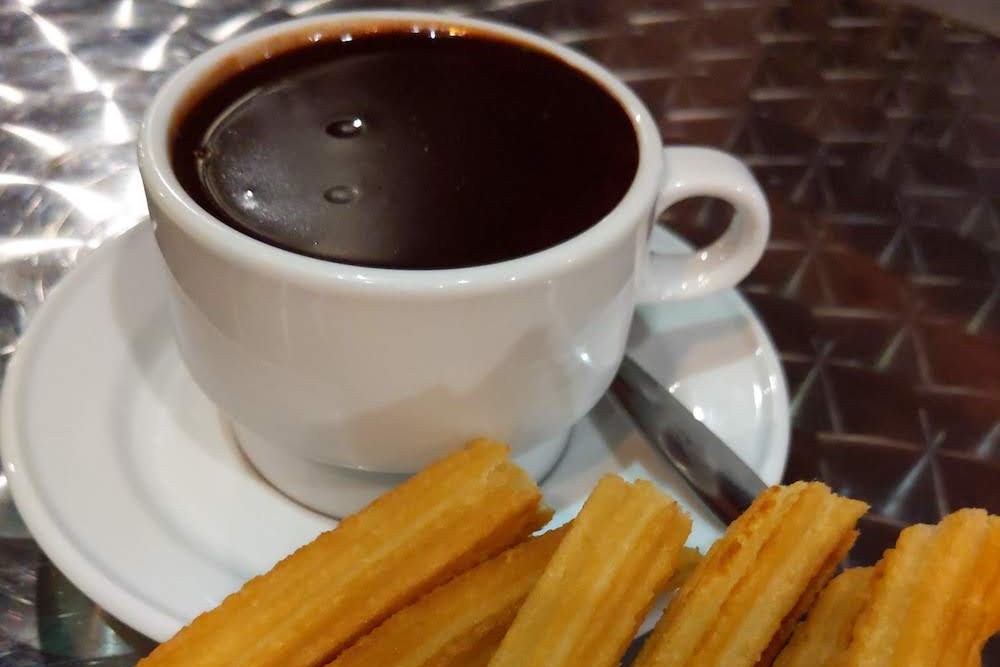 Madrid Spain San Gines chocolate and churros