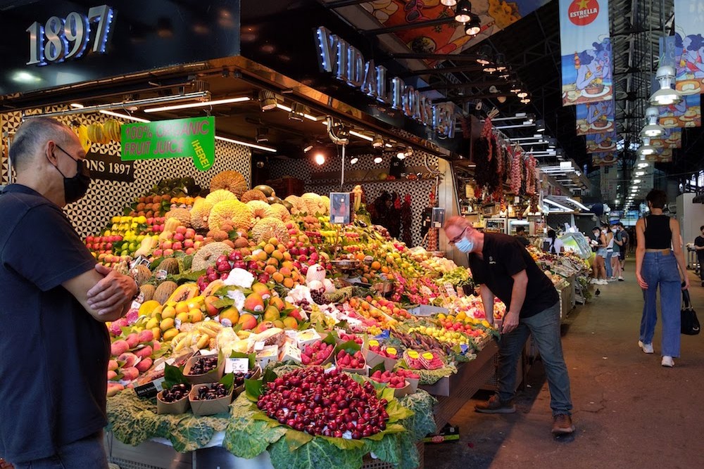 Barcelona Spain La Boqueria Market June 2021