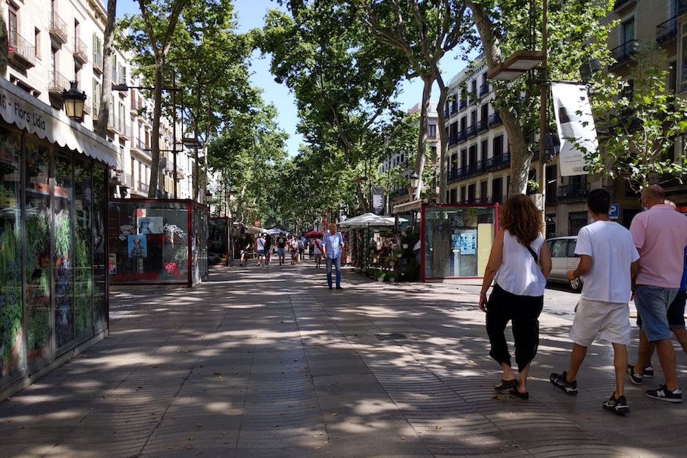 Barcelona Spain Las Ramblas-June 2021