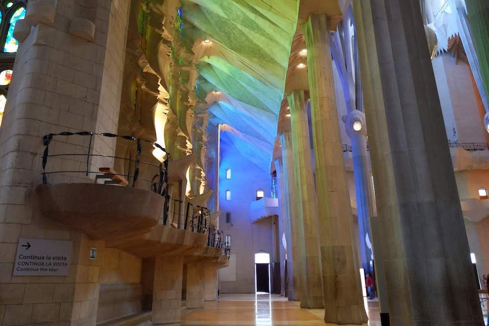 Barcelona Spain Sagrada Familia 1-June 2021 interior