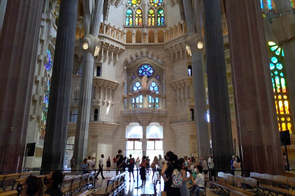 Barcelona Spain Sagrada Familia interior