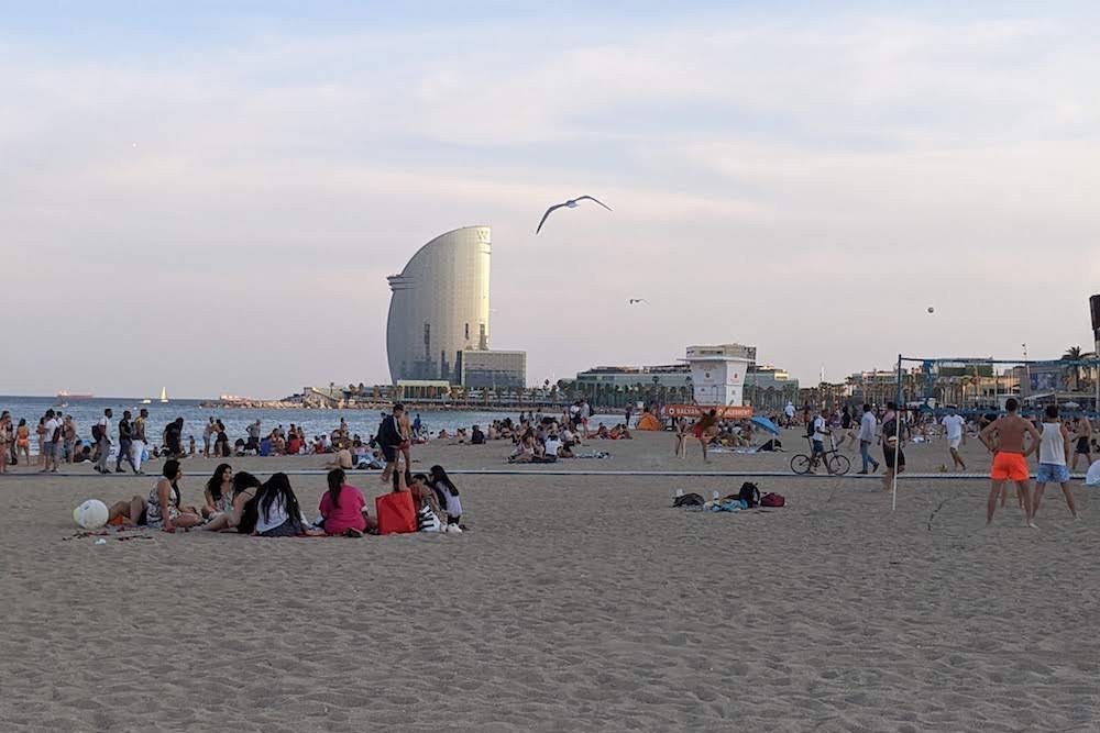 Barcelona Spain beach-June 2021