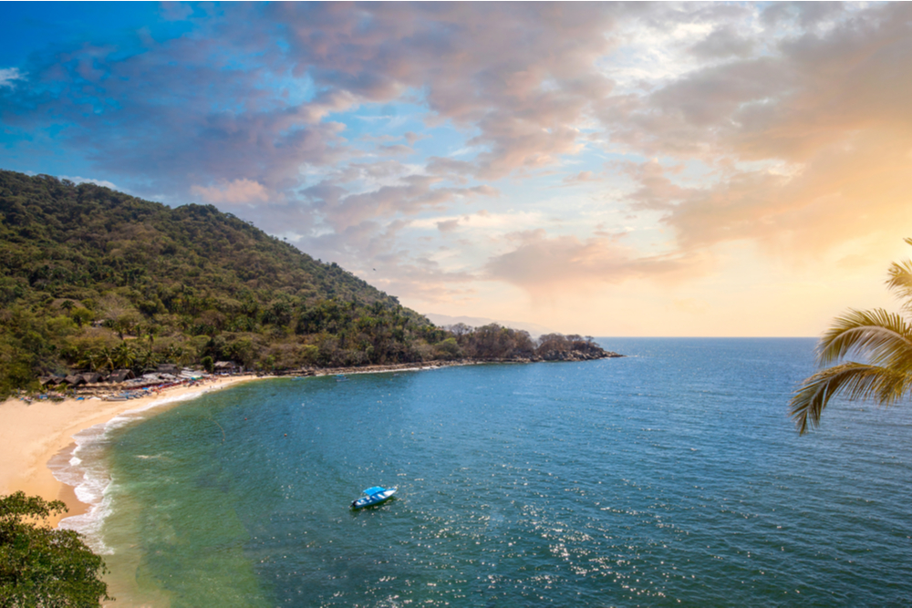 Puerto Vallarta beaches, sunsets and scenic ocean views near Bay of Banderas coastline Mexico