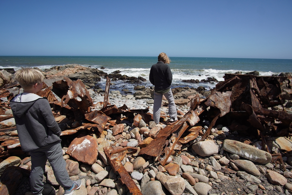 Exploring the remains of a Skeleton Coast shipwreck Namibia