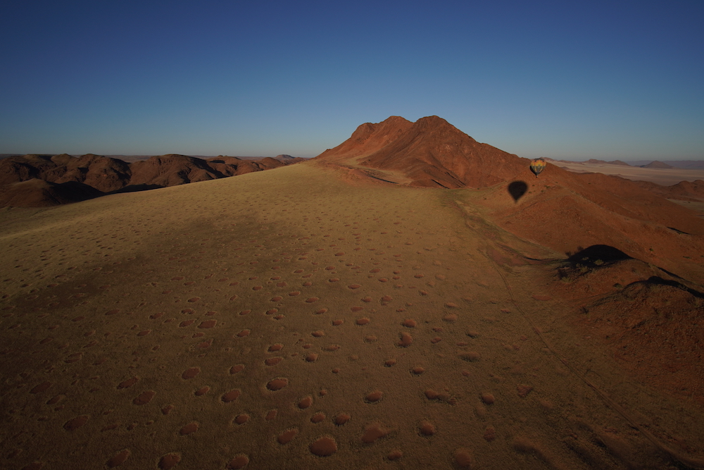 Mysterious “fairy circles” in the Namib Desert, seen from a balloon Namibia