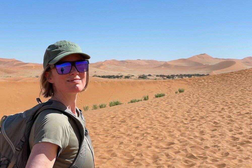Brook Wilkinson at the Namib Sand Sea.