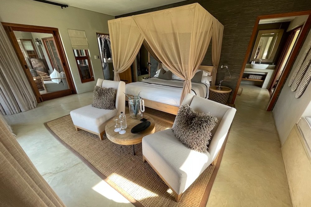 The bedroom in my suite at Sabi Sabi Bush Lodge South Africa