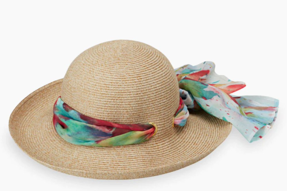 A photo of a women's hat made by the Wallaroo Hat Company