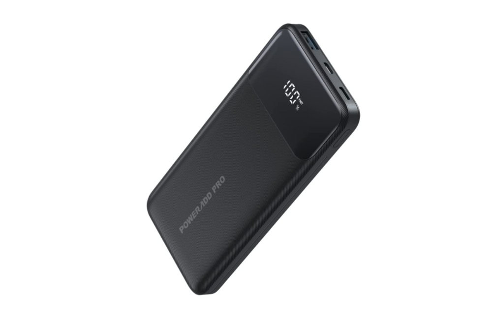 Photo of a PowerAdd portable phone charger