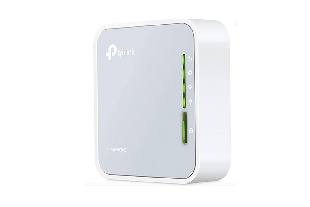 Photo of a TP-Link wireless travel router