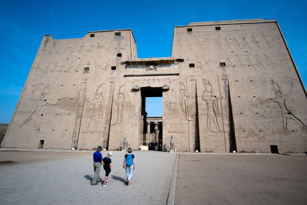 Temple of Horus in Edfu, Egypt.
