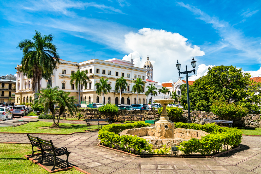 National Theatre of Panama, Casco Antiguo, Panama City. 