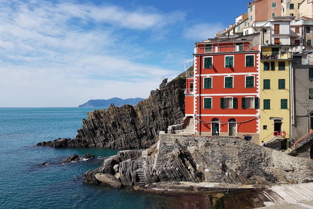 View of Riomaggiore in Cinque Terre, Liguria, Italy.