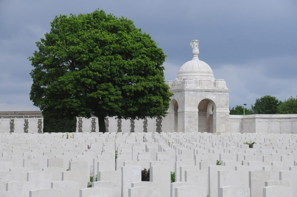 Tyne Cot Cemetery and Visitors Centre in Belgium.
