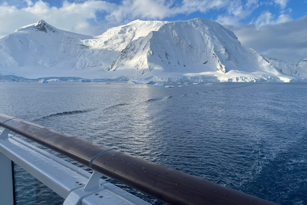 View of Antarctica's landscape from our cruise ship.