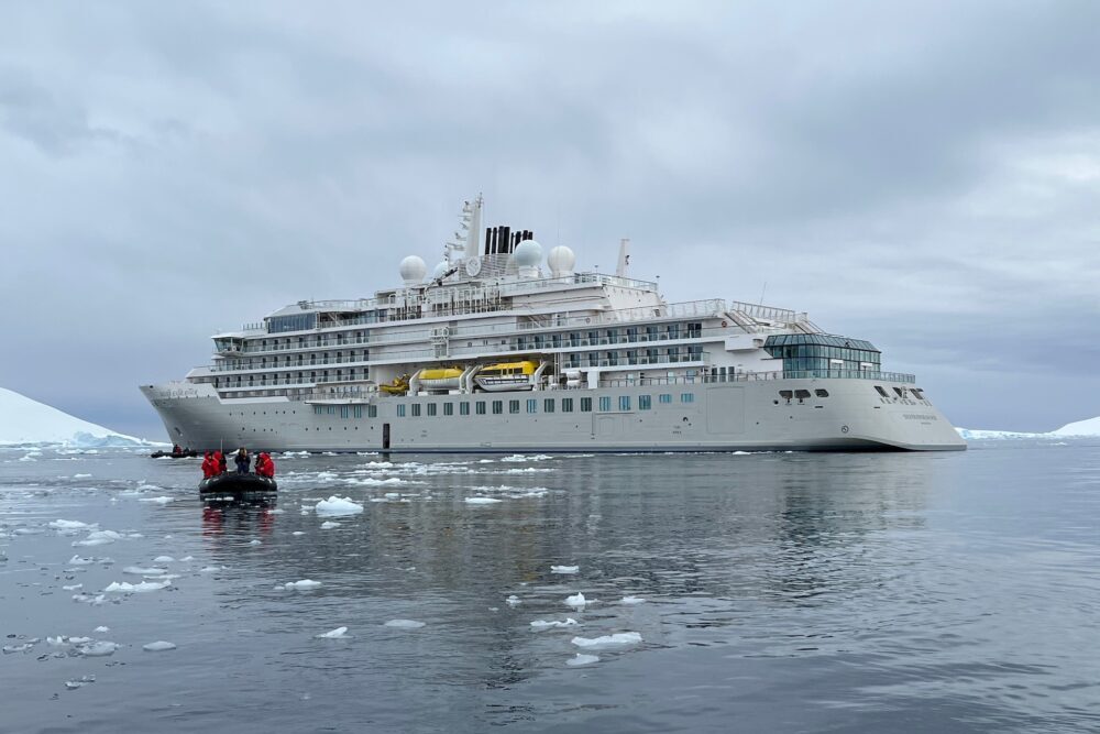 Silversea Cruises' Silver Endeavour in Antarctica.