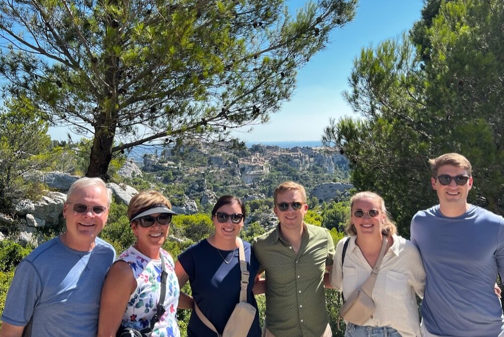The Holder family in Les Baux-de-Provence in the south of France