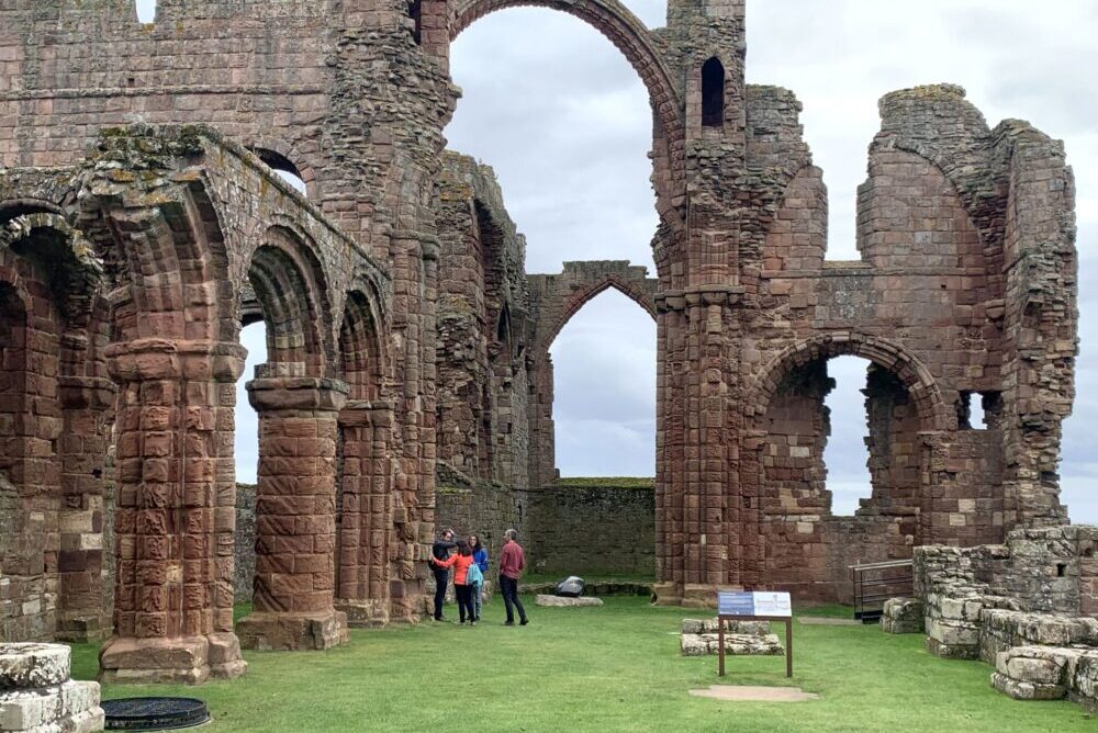 The Lindisfarne Priory, Berwick-upon-Tweed, England.