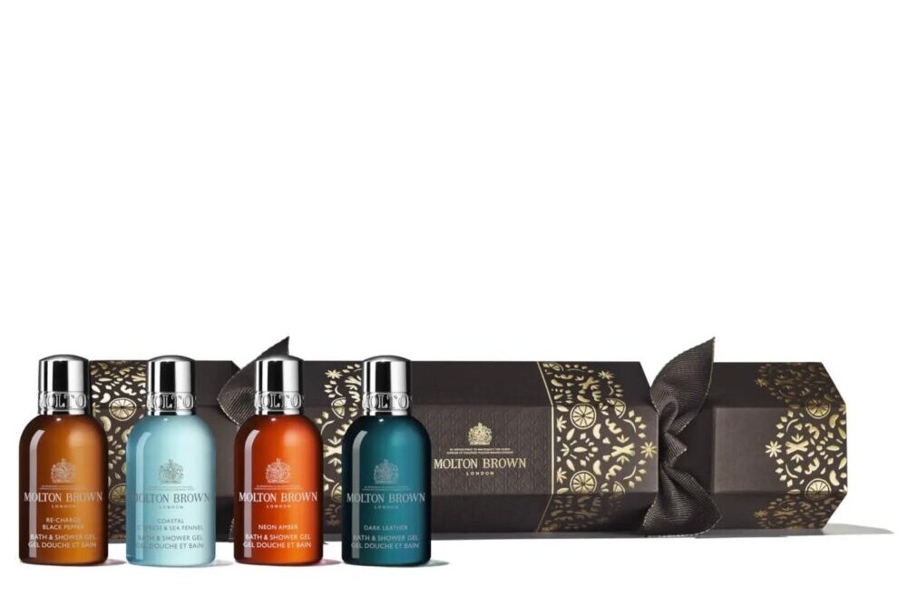 The Christmas Cracker's luxurious bath products from Molton Brown.