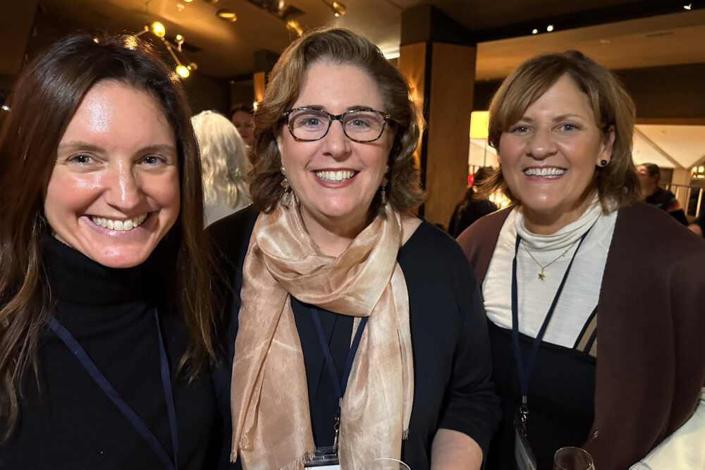 Jennifer Virgilio, Wendy Perrin, and Maria Landers at Summit cocktail party.